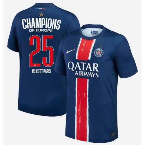 Paris Saint-Germain Replica Home Stadium Shirt 2024-25 UCL Champions Short Sleeve